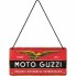Placa metalica cu snur - Moto Guzzi logo - 10x20 cm